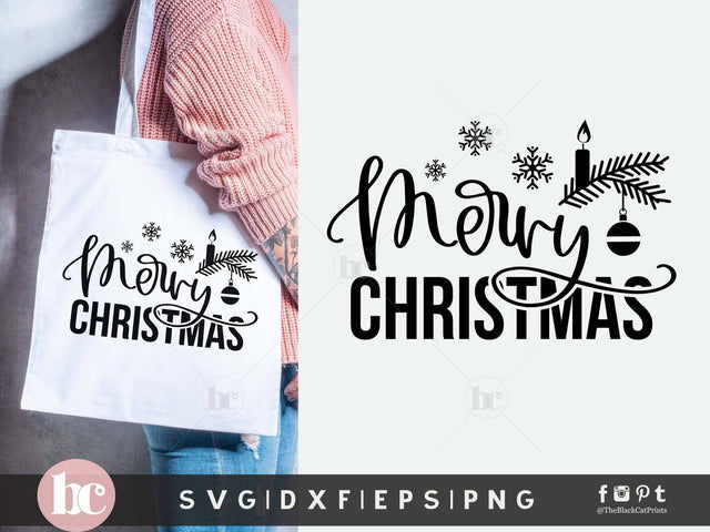 Merry Christmas SVG | Christmas Cut File | Winter SVG SVG TheBlackCatPrints 