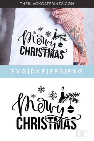 Merry Christmas SVG | Christmas Cut File | Winter SVG SVG TheBlackCatPrints 