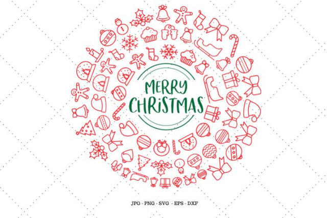 Merry Christmas Svg, Christmas Doodle, Christmas Shirt, Sayings Svg, Office Party Decor, Christmas Vector SVG SVG Digital Designer 