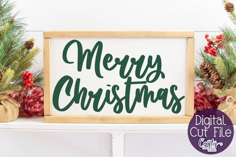 Merry Christmas Svg, Christmas Farmhouse File SVG Crafty Mama Studios 