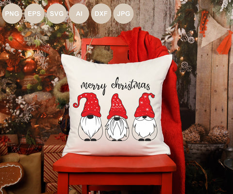 Merry Christmas Svg, Christmas Gnomes Png, Gnomes Cut file, Svg for Shirts, Clipart, Funny Red Holiday Gnomes, Christmas Sublimation Designs SVG BogeliaVector 