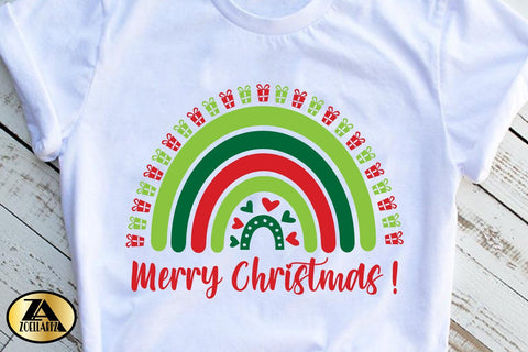 Merry Christmas SVG Christmas Rainbow SVG Christmas Cut File SVG zoellartz 