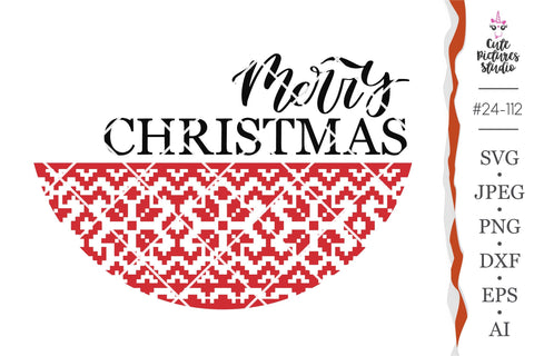 Merry Christmas SVG, Christmas round wooden sign SVG SVG CutePicturesStudio 