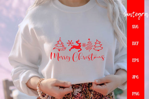 Merry Christmas SVG, Christmas Shirt SVG Free For Commercial Use SVG Sintegra 