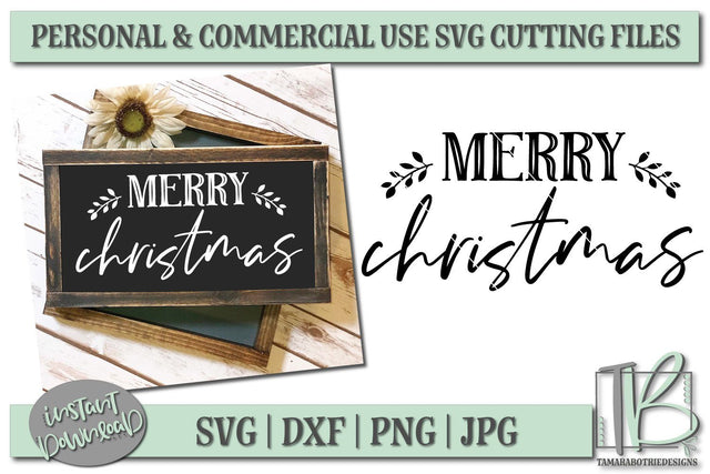 Merry Christmas SVG, Christmas Sign SVG Cut File SVG TB Designs 
