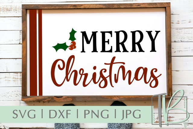 Merry Christmas SVG, Christmas Sign SVG, Grain Sack SVG SVG TB Designs 