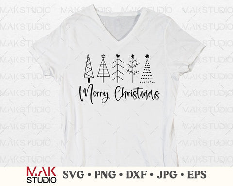 Merry christmas svg, Christmas svg, Christmas dxf, Christmas png, Christmas tree svg, Christmas saying svg, Christmas shirt svg, Holiday svg SVG MAKStudion 