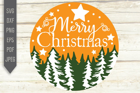 Merry Christmas Svg. Christmas Svg. Christmas Forest Svg. Christmas Quotes, Phrases, Sayings. Cut Files For Cricut, Silhouette, dxf, png SVG Mint And Beer Creations 