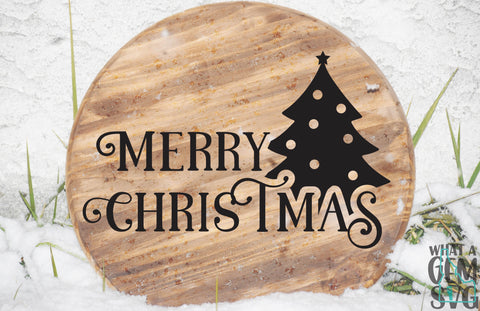 Merry Christmas SVG | Christmas SVG | Christmas Sign SVG | Merry Christmas Door Hanger | Winter svg | Christmas Tree svg SVG What A Gem SVG 