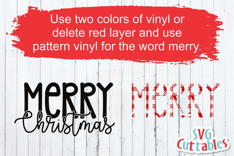 Merry Christmas svg - Christmas svg - Cut File - svg - eps - dxf - png - Buffalo Plaid - Silhouette - Cricut file - Digital File SVG Svg Cuttables 