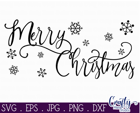 Merry Christmas Svg, Christmas Svg, Farmhouse Christmas Svg SVG Crafty Mama Studios 