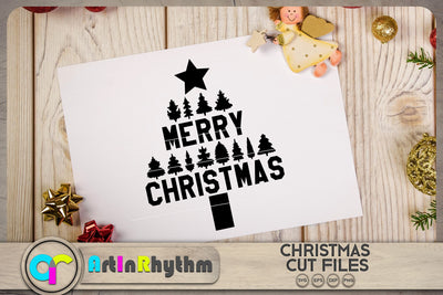 Merry Christmas SVG, Christmas tree SVG SVG Artinrhythm shop 