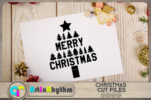 Merry Christmas SVG, Christmas tree SVG SVG Artinrhythm shop 