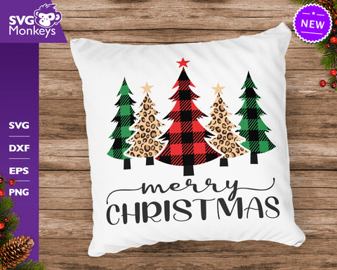 Merry Christmas Svg, Christmas Trees Svg, Buffalo Plaid Svg SVG SvgMonkeys 