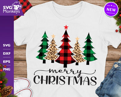 Merry Christmas Svg, Christmas Trees Svg, Buffalo Plaid Svg SVG SvgMonkeys 