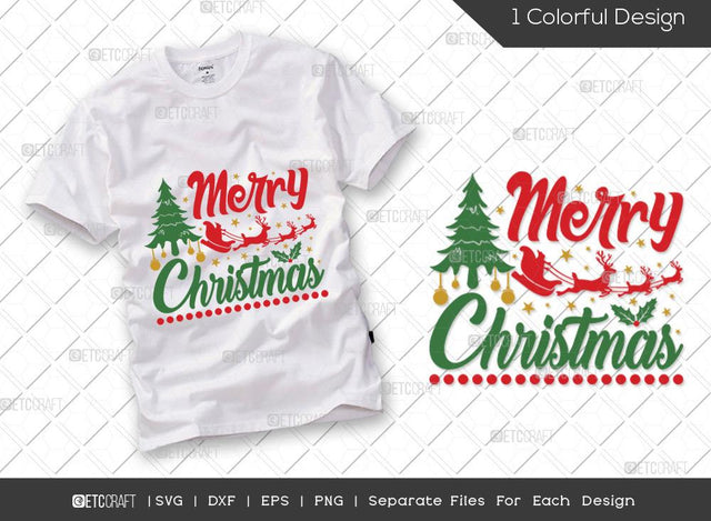 Merry Christmas SVG Cut File | Christmas Svg | Feliz Navidad Svg | Christmas Kids Svg | Christmas Tree Svg | Family Christmas Svg | T-shirt Design SVG ETC Craft 