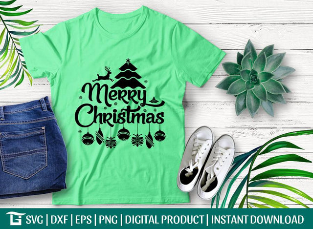 Merry Christmas SVG Cut File, Christmas Svg, Tshirt Design SVG ETC Craft 