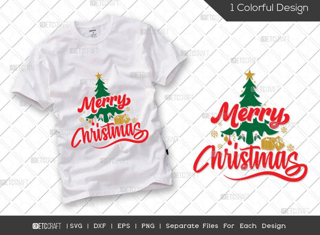 Merry Christmas SVG Cut File | Christmas Tree Svg | Winter Svg | Holiday Svg | Family Christmas Svg | Merry Christmas Svg | Christmas T-shirt Design SVG ETC Craft 