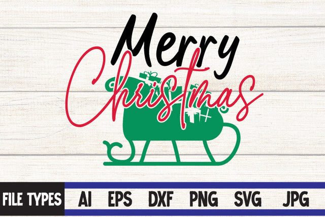 Merry Christmas SVG Cut File SVG BlackCatsMedia 