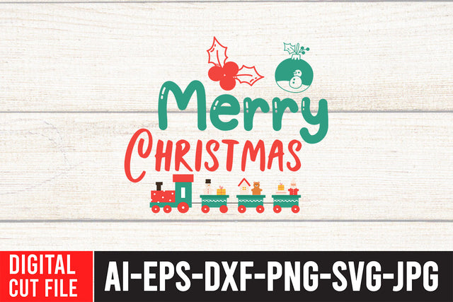 Merry Christmas SVG Cut File SVG BlackCatsMedia 