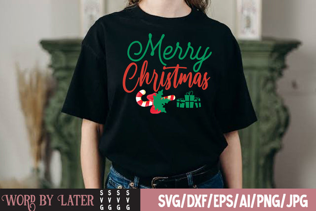 Merry Christmas SVG Cut File SVG BlackCatsMedia 