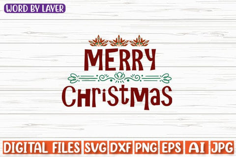 Merry Christmas SVG cut file SVG Blessedprint 