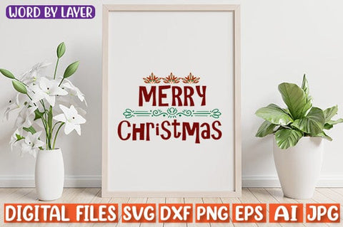 Merry Christmas SVG cut file SVG Blessedprint 