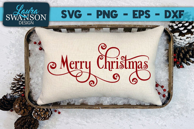 Merry Christmas SVG Cut File SVG Laura Swanson Design 