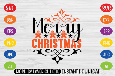 Merry Christmas SVG CUT FILE SVG MStudio 