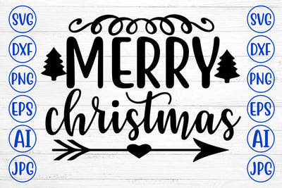 MERRY CHRISTMAS SVG Cut File SVG Syaman 