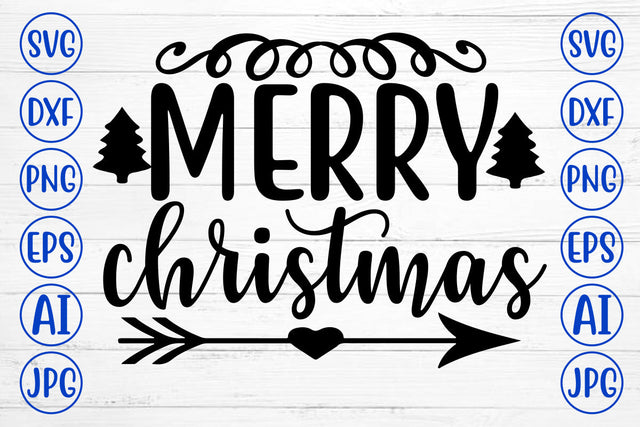 MERRY CHRISTMAS SVG Cut File SVG Syaman 