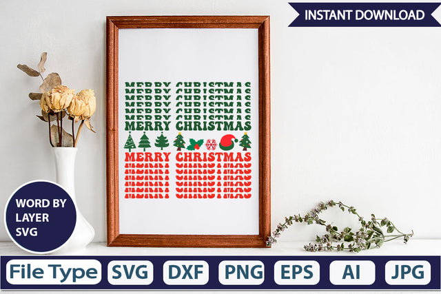 Merry Christmas SVG Cut File SVGs,Quotes and Sayings,Food & Drink,On Sale, Print & Cut SVG DesignPlante 503 