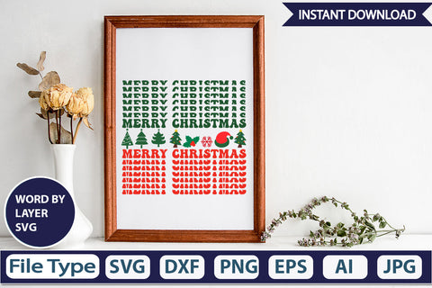 Merry Christmas SVG Cut File SVGs,Quotes and Sayings,Food & Drink,On Sale, Print & Cut SVG DesignPlante 503 
