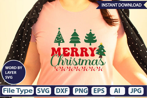 Merry Christmas SVG Cut File SVGs,Quotes and Sayings,Food & Drink,On Sale, Print & Cut SVG DesignPlante 503 