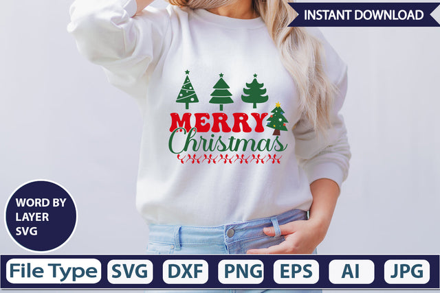 Merry Christmas SVG Cut File SVGs,Quotes and Sayings,Food & Drink,On Sale, Print & Cut SVG DesignPlante 503 