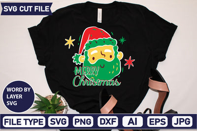 Merry Christmas Svg Cut File,SVGs,quotes-and-sayings,food-drink,mini-bundles,print-cut,on-sale, SVG DesignPlante 503 