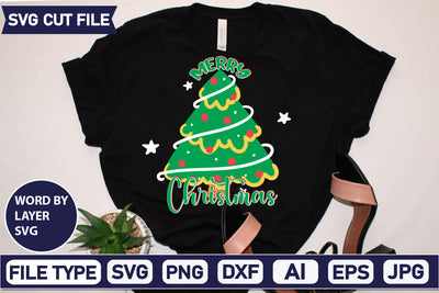 Merry Christmas Svg Cut File,SVGs,quotes-and-sayings,food-drink,mini-bundles,print-cut,on-sale, SVG DesignPlante 503 
