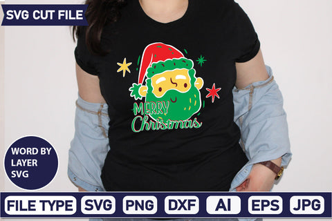 Merry Christmas Svg Cut File,SVGs,quotes-and-sayings,food-drink,mini-bundles,print-cut,on-sale, SVG DesignPlante 503 