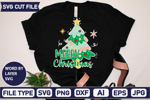 Merry Christmas Svg Cut File,SVGs,quotes-and-sayings,food-drink,mini-bundles,print-cut,on-sale, SVG DesignPlante 503 