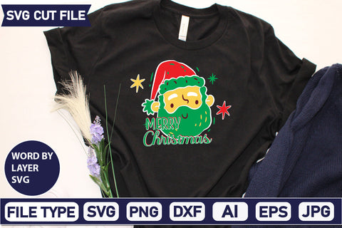 Merry Christmas Svg Cut File,SVGs,quotes-and-sayings,food-drink,mini-bundles,print-cut,on-sale, SVG DesignPlante 503 