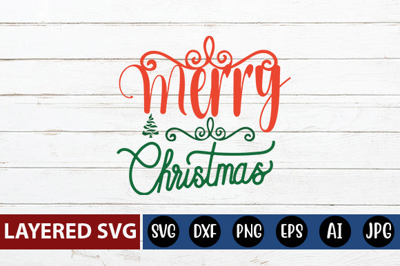 merry Christmas SVG cute file - So Fontsy