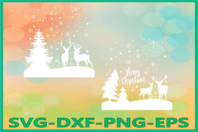 Merry Christmas SVG, Deer Original Design, JOY SVG AlexSVGStudio 