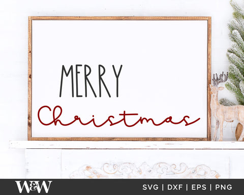 Merry Christmas SVG | Farmhouse Christmas SVG SVG Wood And Walt 
