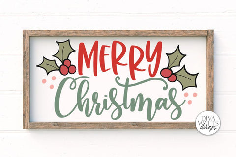 Merry Christmas SVG | Farmhouse Sign Design SVG Diva Watts Designs 