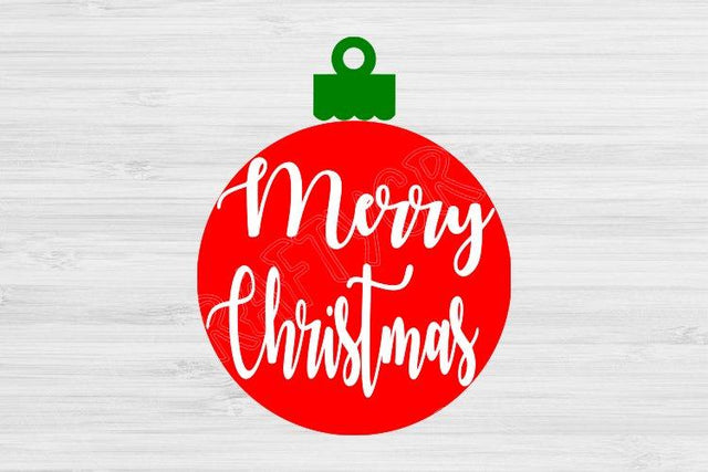 Merry Christmas Svg File Saying in Bulb. Winter Svg Cut Files for Cricut and Silhouette. Hand Lettered Christmas Svg Stencil for Vinyl Decal SVG TiffsCraftyCreations 