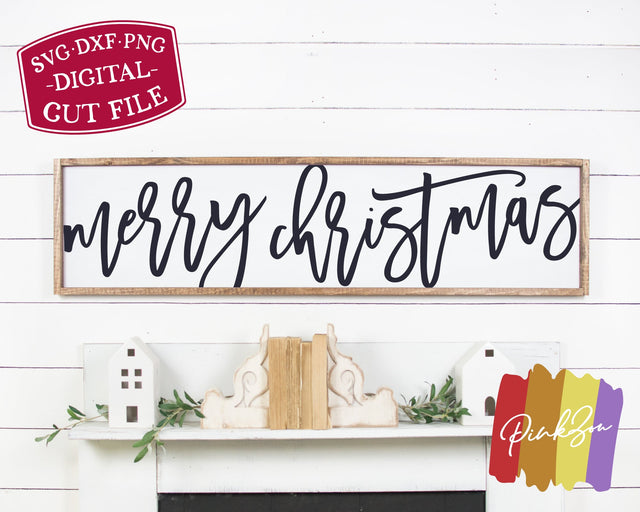 Merry Christmas SVG Files | Christmas Sign Svg | Farmhouse Christmas Svg | Commercial Use | Cricut | Silhouette | Digital Cut Files (1055904592) SVG PinkZou 