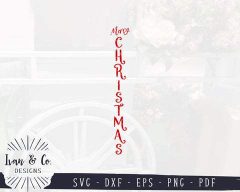 Merry Christmas SVG Files | Christmas Svg | Winter Svg | Vertical Sign Svg | Tall Christmas Svg | Commercial Use | Digital Cut Files (1263576545) SVG Ivan & Co. Designs 