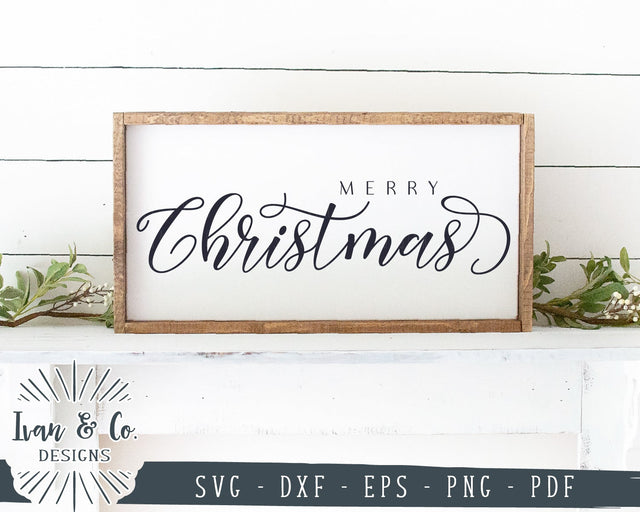 Merry Christmas SVG Files | Holidays Svg | Farmhouse Sign Svg | Christmas Svg | Commercial Use | Cricut | Silhouette | Digital Cut Files (1116112811) SVG Ivan & Co. Designs 