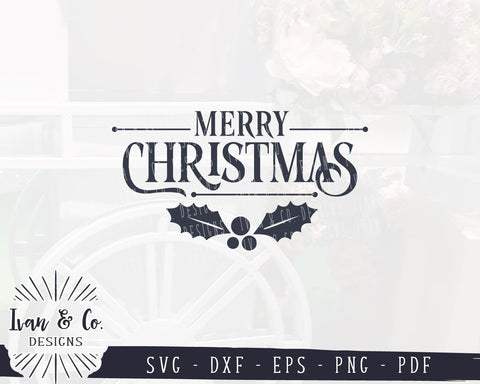 Merry Christmas SVG Files | Holidays | Winter | Holly | Christian | Round Sign SVG (903577911) SVG Ivan & Co. Designs 