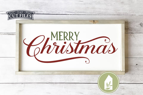 Merry Christmas SVG Files | Vintage Farmhouse SVG SVG LilleJuniper 